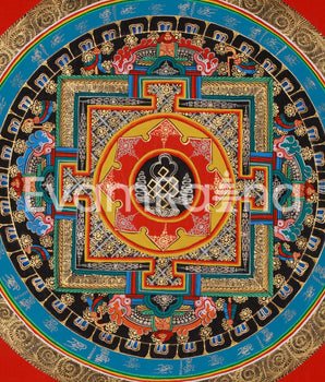 Pure Gold and Silver Mandala Thangka | Tibetan Meditation Mandala