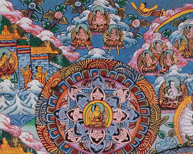 Buddha Mandala Thangka | Tibetan Wall Decoration Painting |
