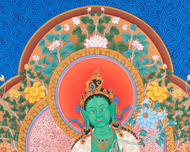 Green Tara Thangka | Tibetan Buddhist Art