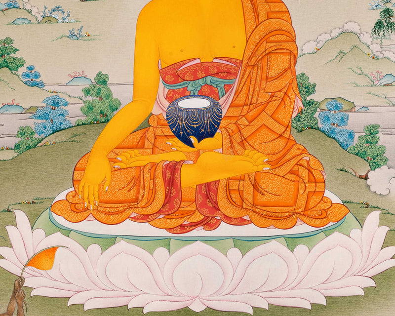 Buddha Shakyamuni Thangka: A Unique Depiction