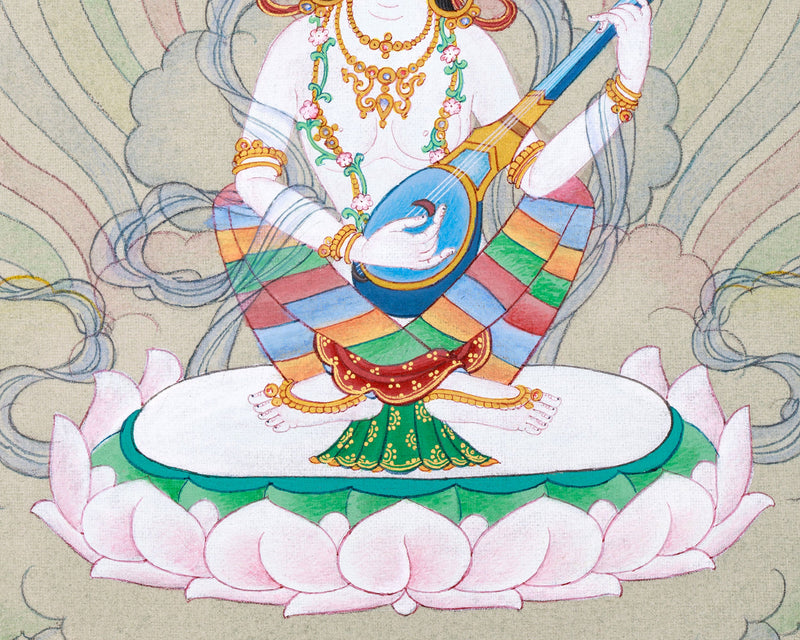 Saraswati: Wisdom Goddess of Buddhism, Thangka