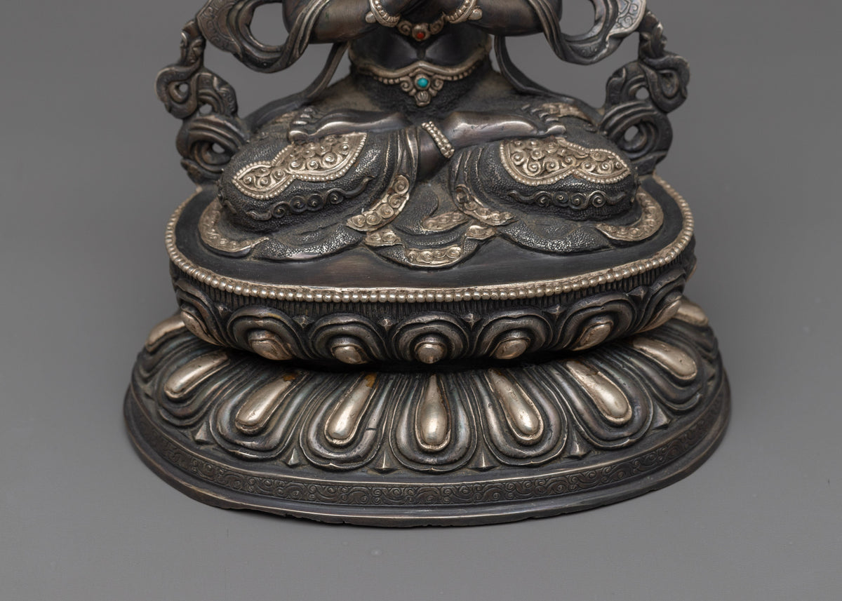 Chenrezig Silver-Plated Figurine | Radiant Guardian of Compassion