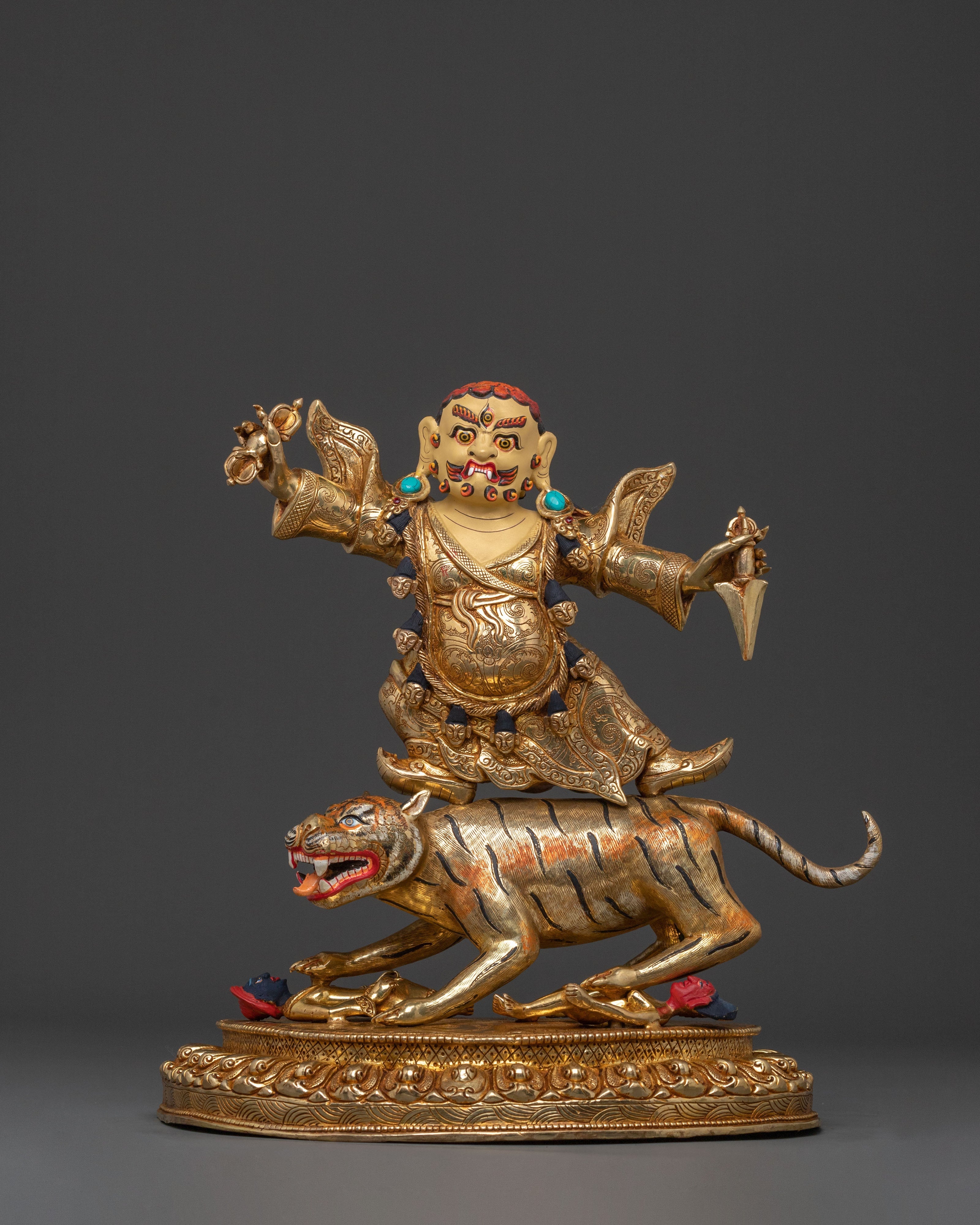 Spiritual Dorje Drollo Vajra Protector Statue | Tibetan Buddhist Sculpture