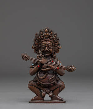 Wrathful Sakya Mahakala Statue | Oxidized Copper Spiritual Artwork