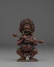 Wrathful Sakya Mahakala Statue | Oxidized Copper Spiritual Artwork