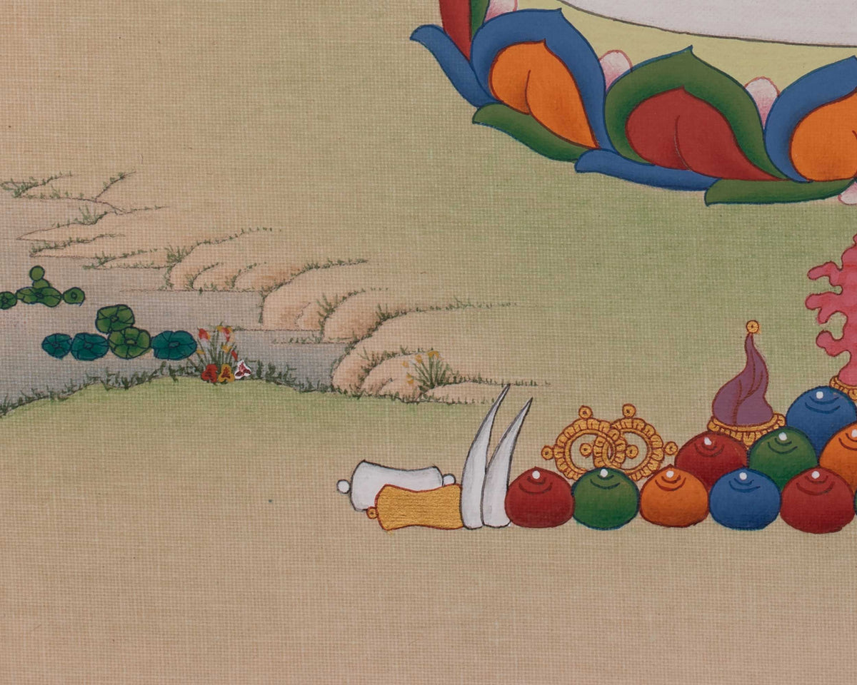 Tibetan Machig Labdron Art | Sacred Chöd Lineage Buddhist Painting of Wisdom and Liberation