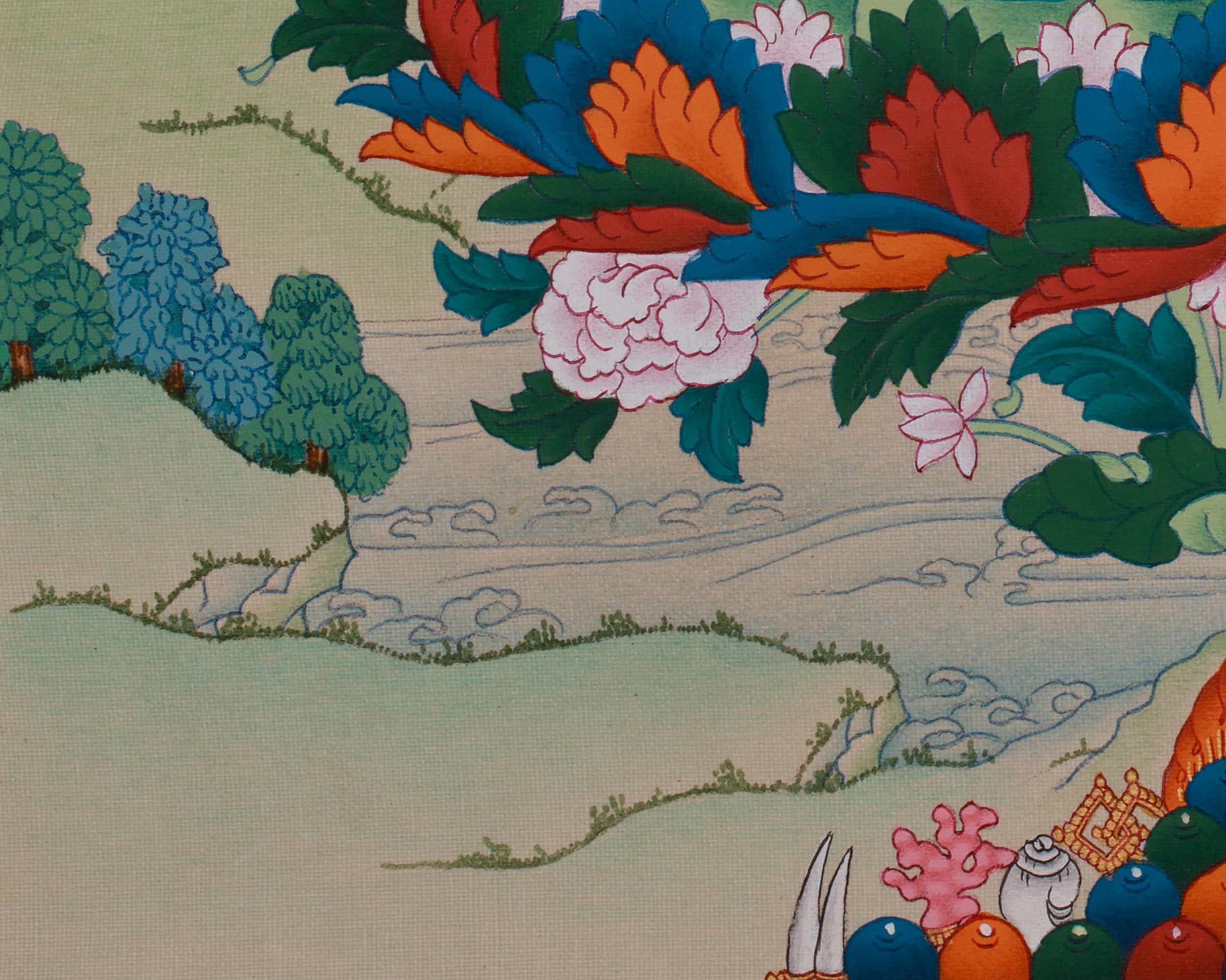 Himalayan Artwork of Guru Rinpoche | Spiritual Teacher | Enlightened Wisdom
