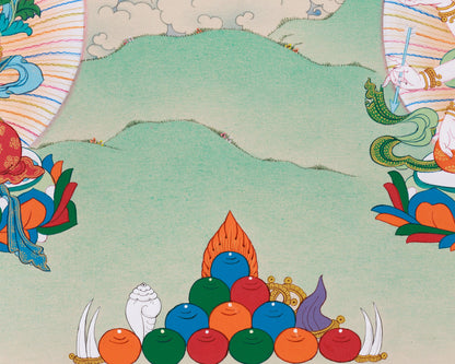 Amitayus with White Tara and Namgyalma Thangka