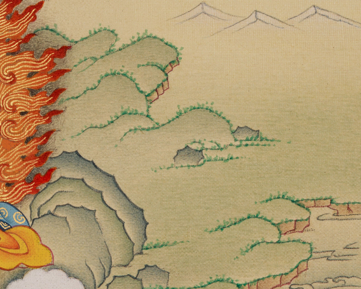 Achi Choki Drolma with Jigten Sumgon Thangka | Wisdom and Compassion Deity