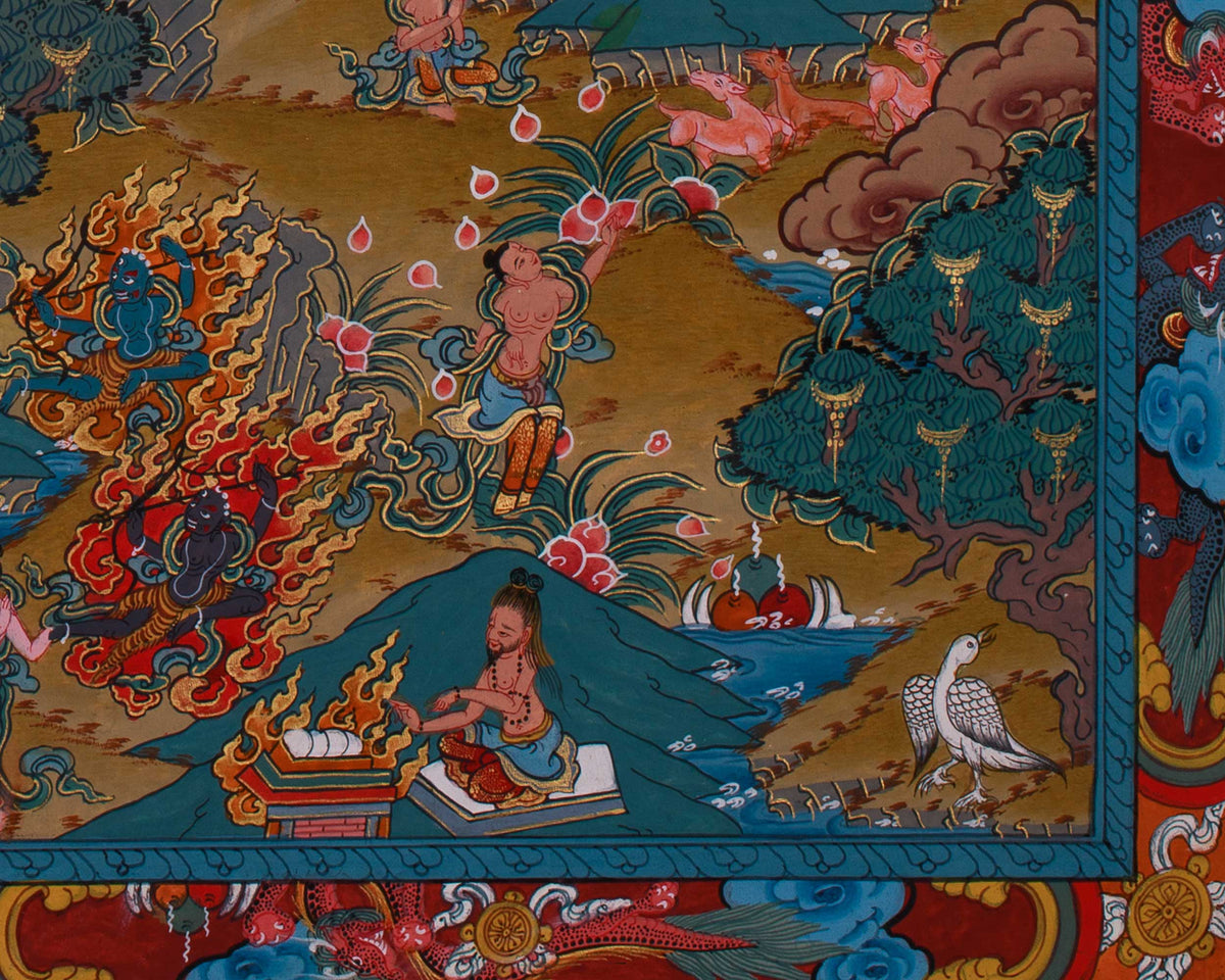 Tibetan Thangka of Buddha Life History | Sage of Shakya Clan