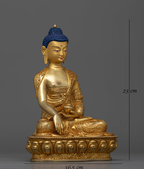 Shakyamuni Buddha Dharma Guru Statue | 24K Gold-Gilded Symbol of Enlightenment
