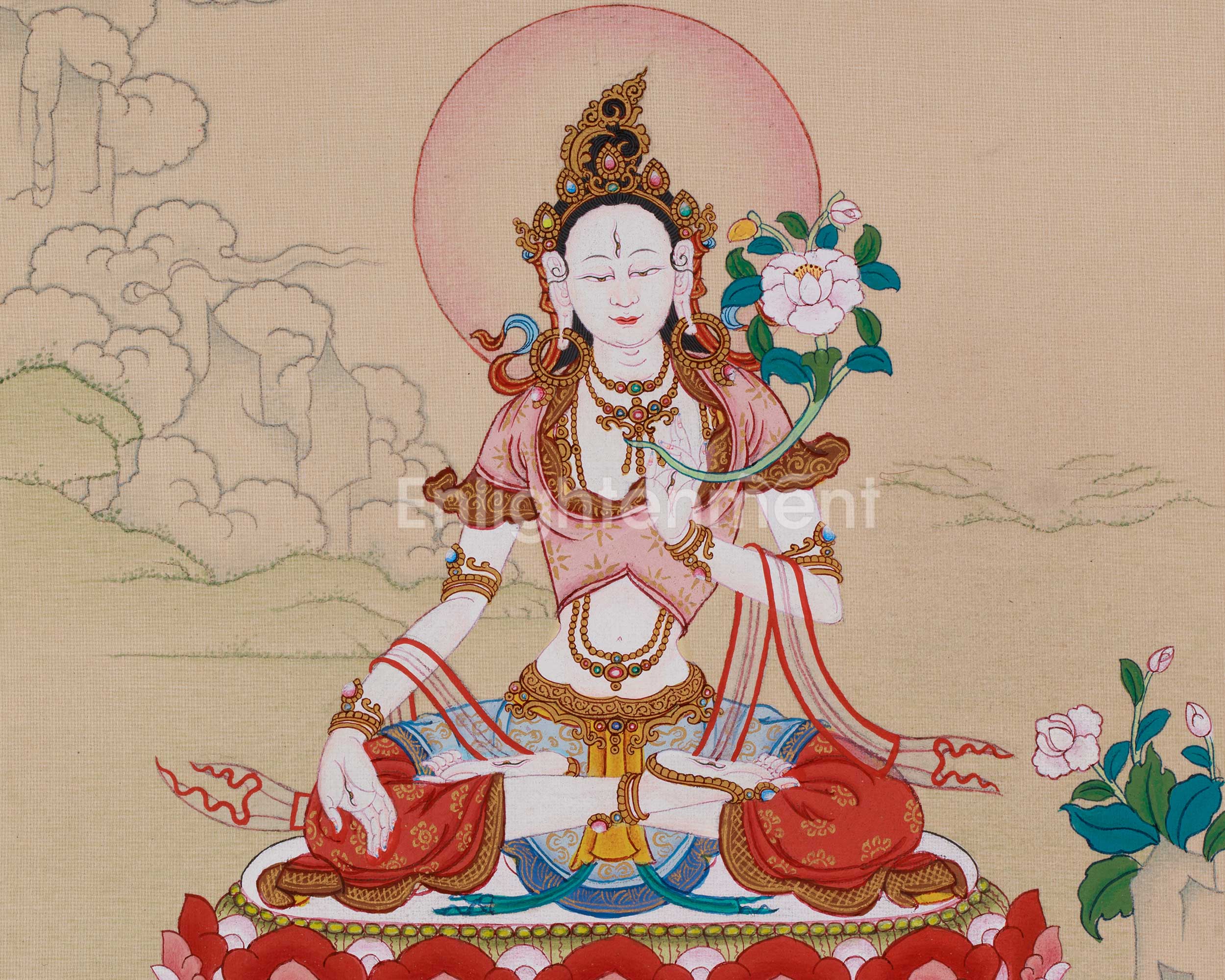 White Tara Compassion Art | Symbolized Longevity | Sita Tara