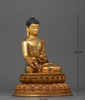 Bhaiṣajyaguru Statue | Medicine Buddha Healing Radiance and Divine Grace