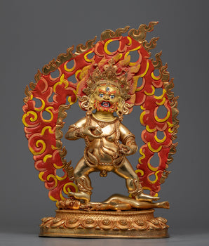 Black Dzambhala Statue 13.7" Inch