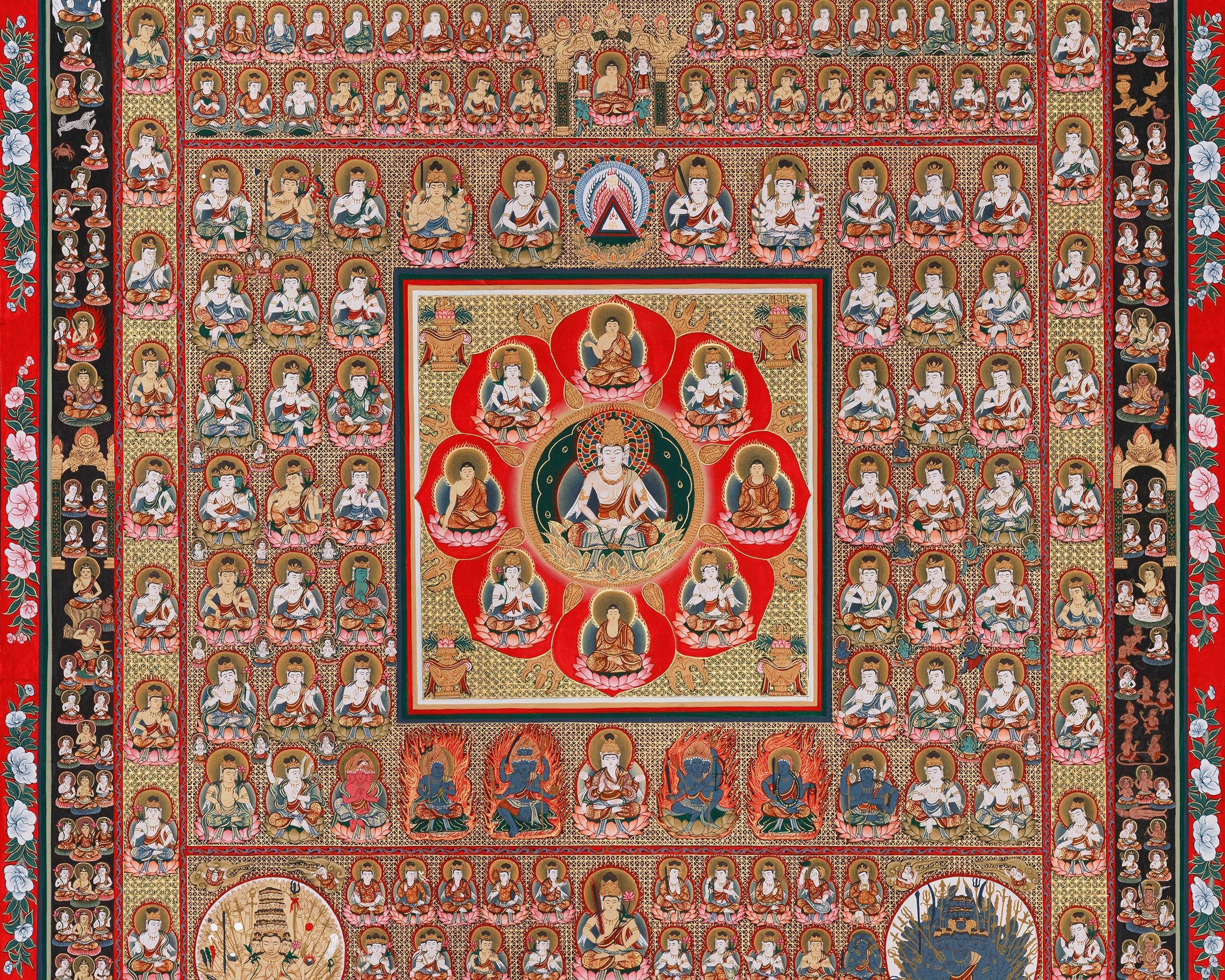 Ryokyi Mandala Artwork | Hand Painted Buddhist Two Realms Mandala