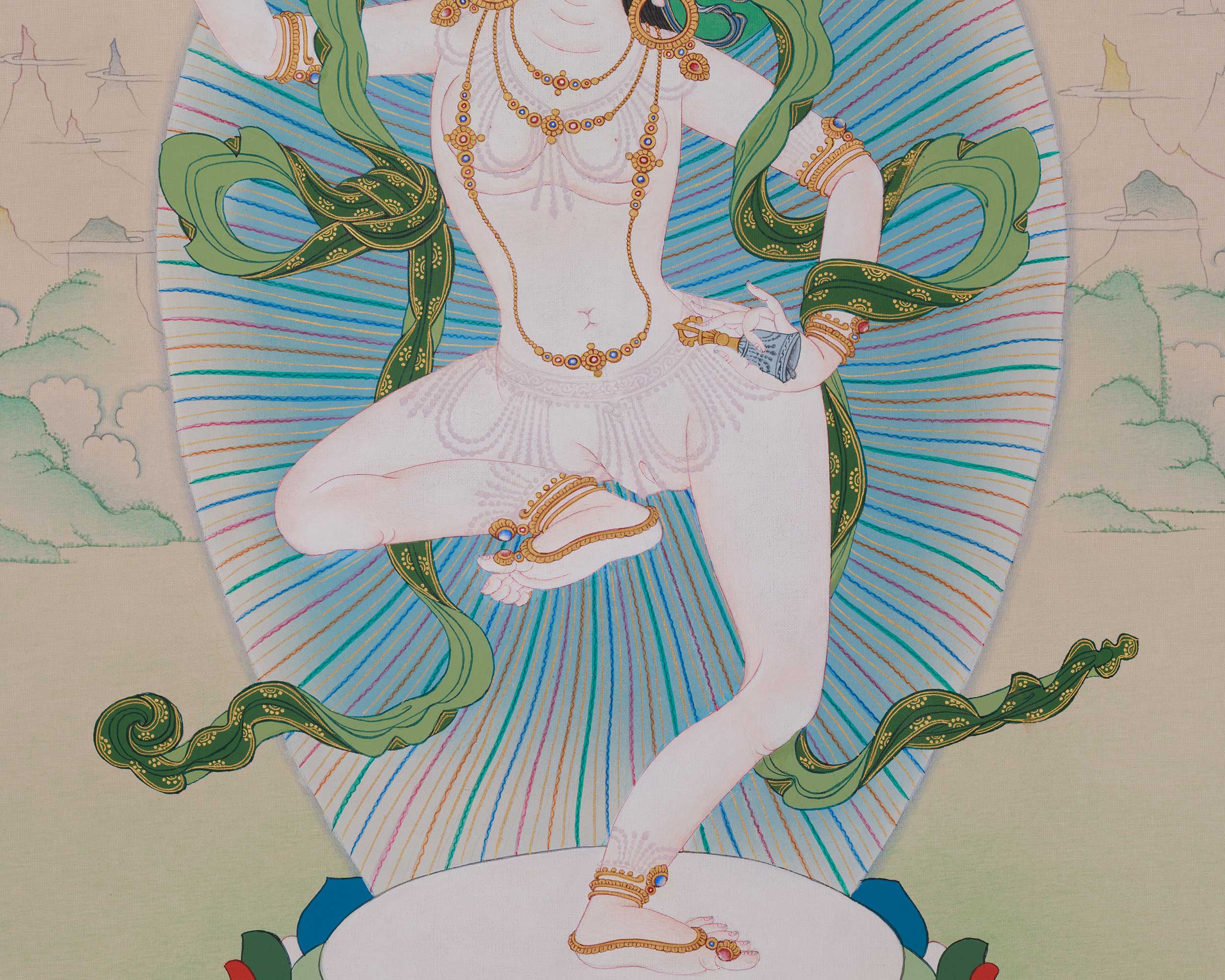 Sacred Machig Labdron Thangka | Emanation of Wisdom and Fearlessness