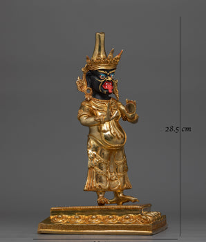 Zhajilamu Gold-Gilded Statue | A Captivating Representation of Mystical Power