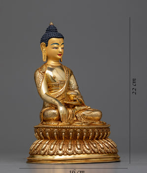 shakyamuni-buddha doing touching earth mudra