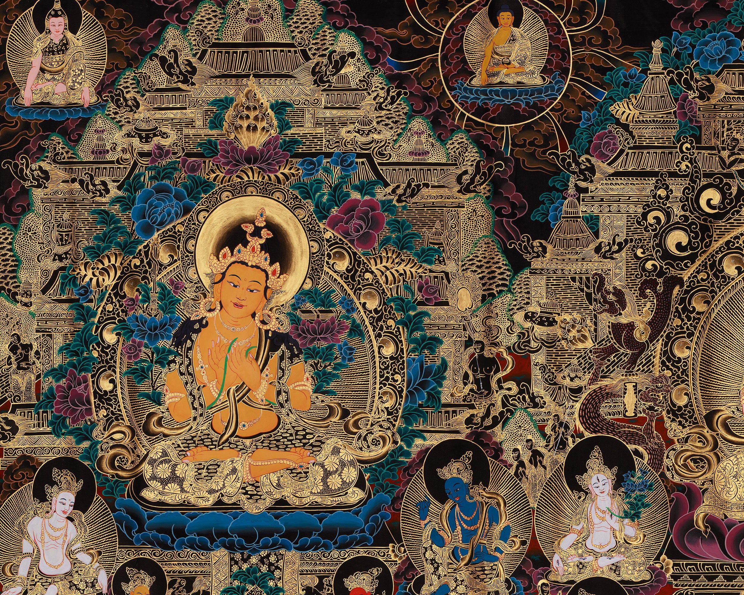 Spiritual Thangka of Vajrasattva | Purification Deity