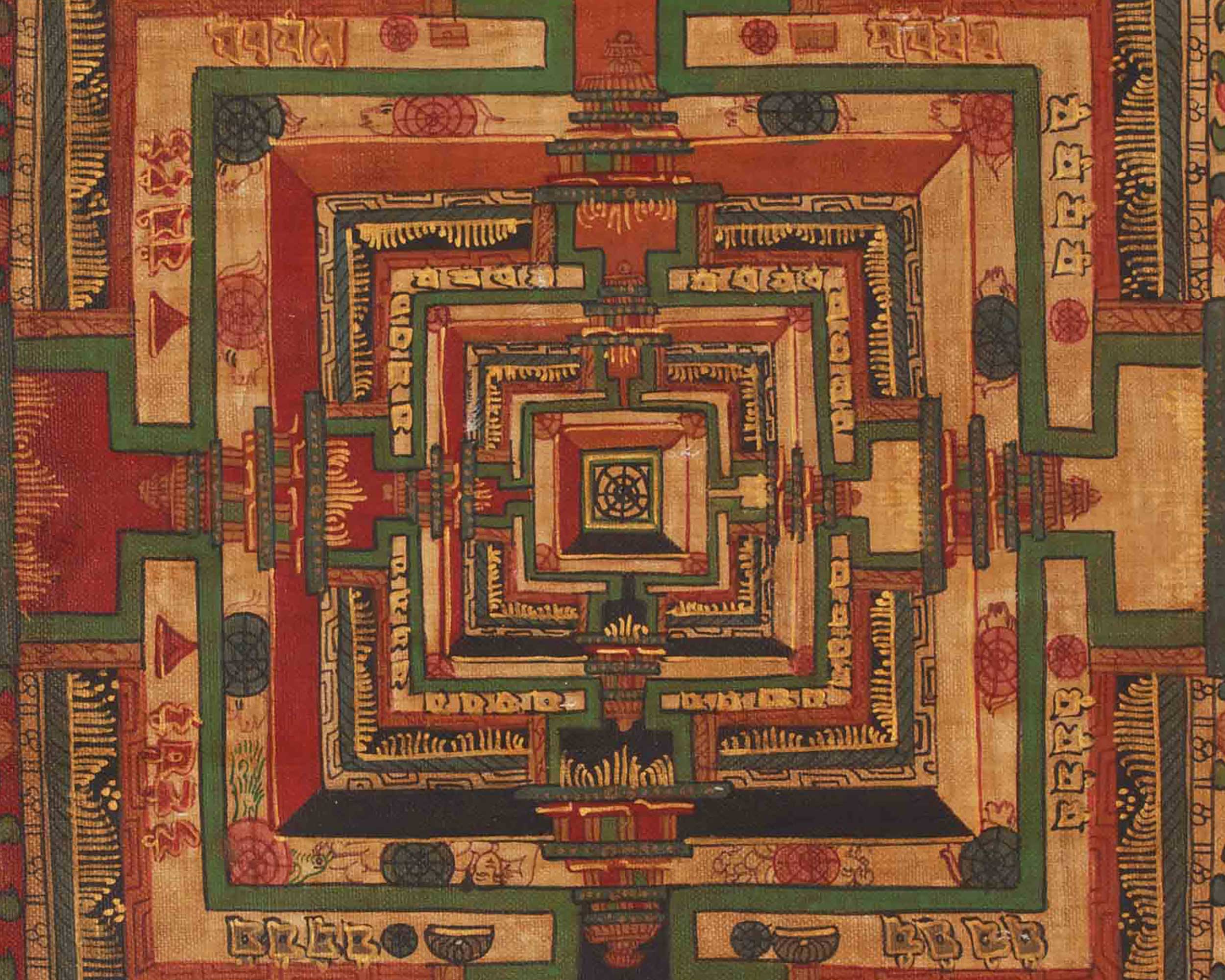 Traditional Kalachakra Mandala Art | Spiritual Harmony | Vajrayana Buddhism