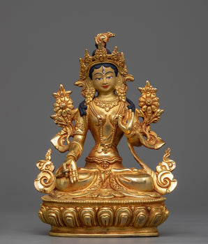 white-tara-15cm-gold-gilded