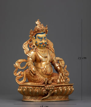 Dzambhala Handcrafted Jewels Deity Statue | Beacon of Wealth