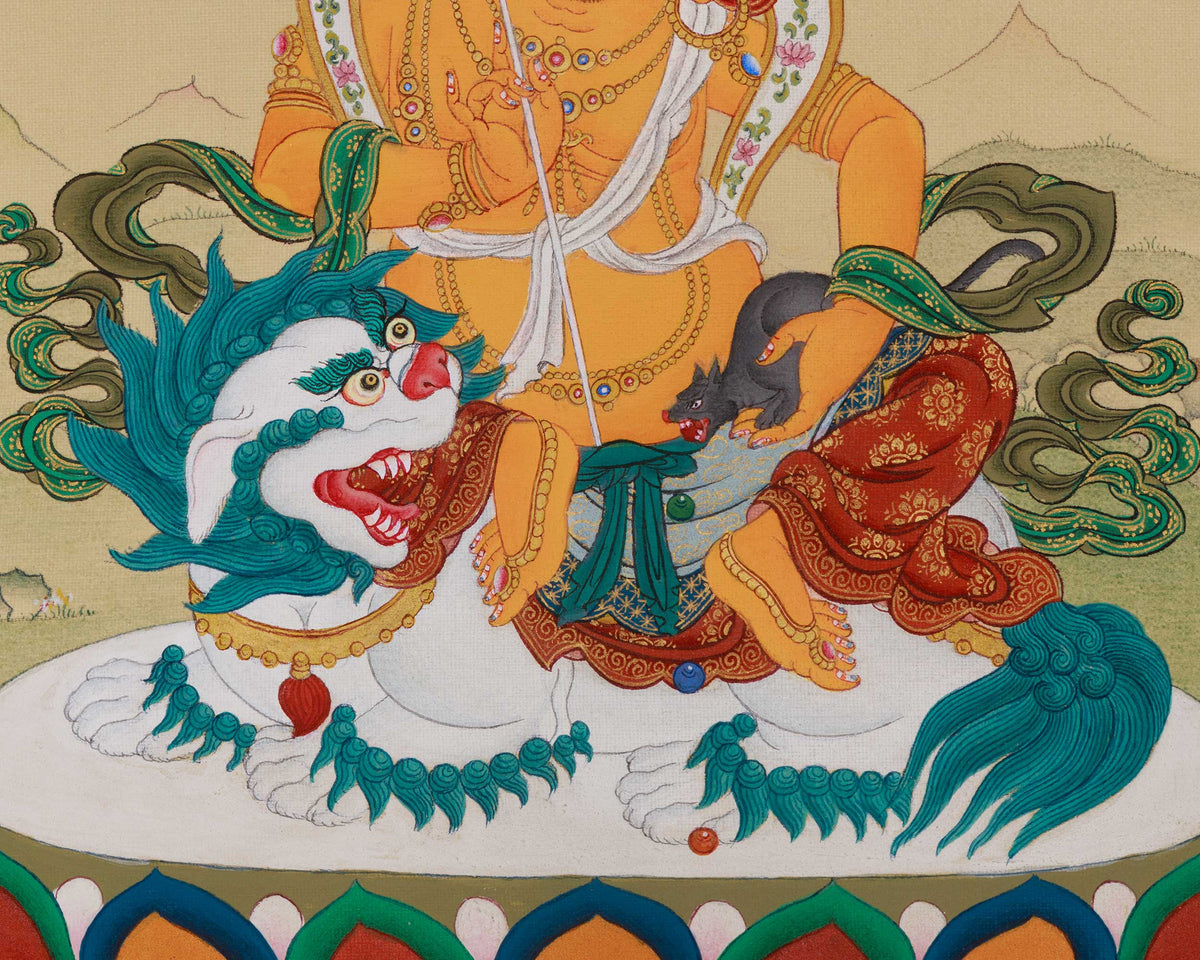 Traditional Thangka of Namtoshe with Ratnasambhava | A Sacred Representation of Abundance