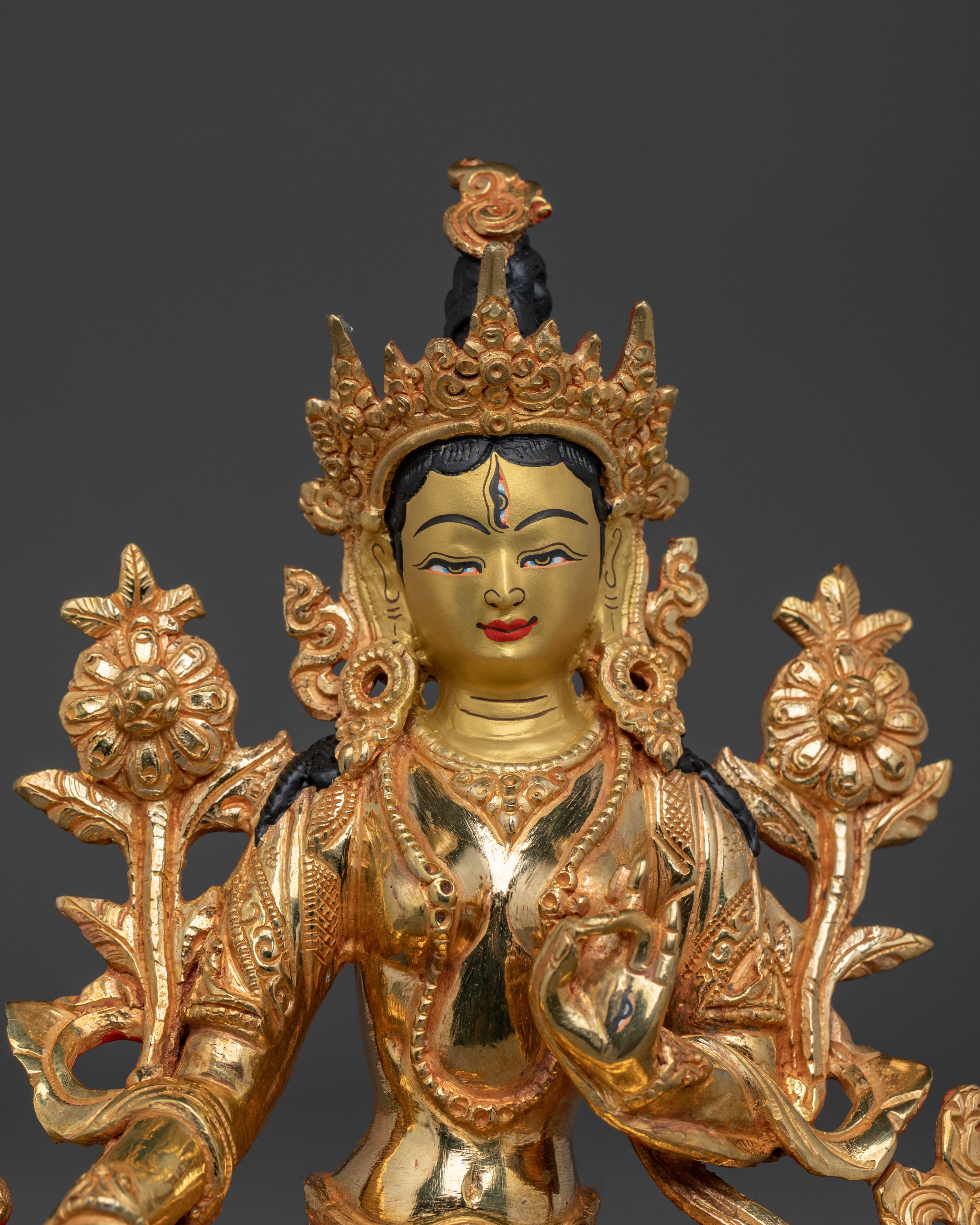 Traditional Himalayan White Tara Figurine | Spiritual Home Decor