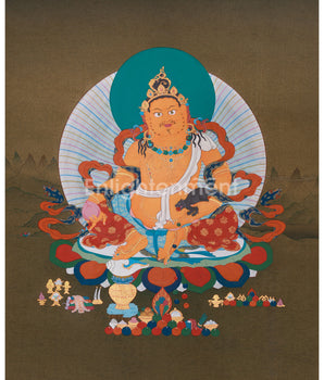 yellow-jambhala-thangka