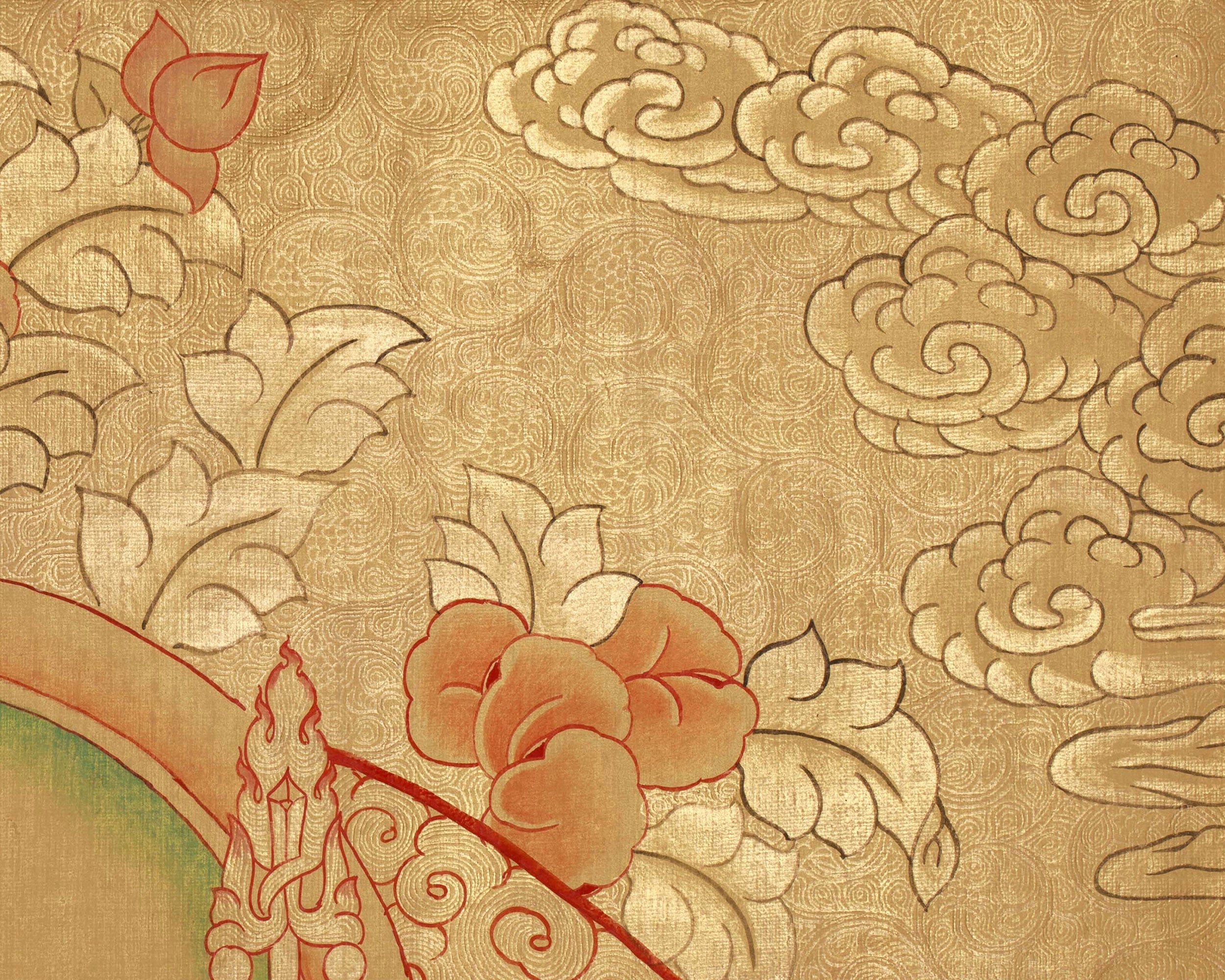 Guru Rinpoche Vajrayana Buddhist Art for Wisdom and Protection | Sacred Padmasambhava Thangka Painting