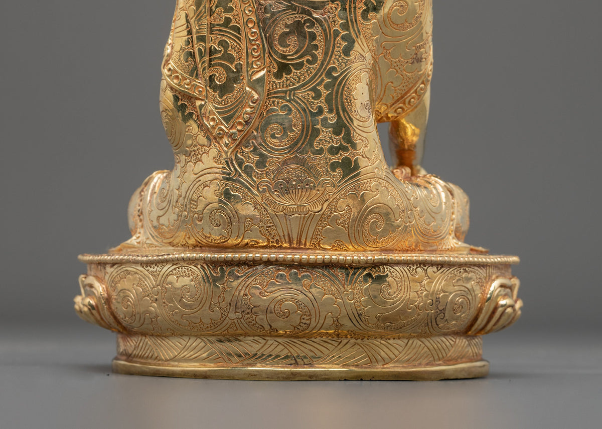 Namo Altar Shakyamuni Buddha Figurine | Gold Plated Buddhist Sculpture