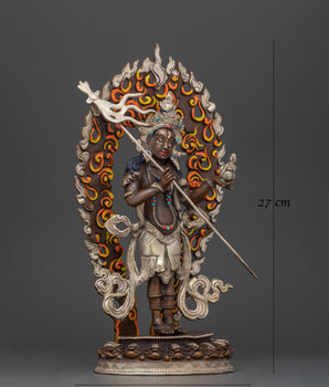 Mandarava Handmade Oxidized Statue | Guardian of Sacred Wisdom