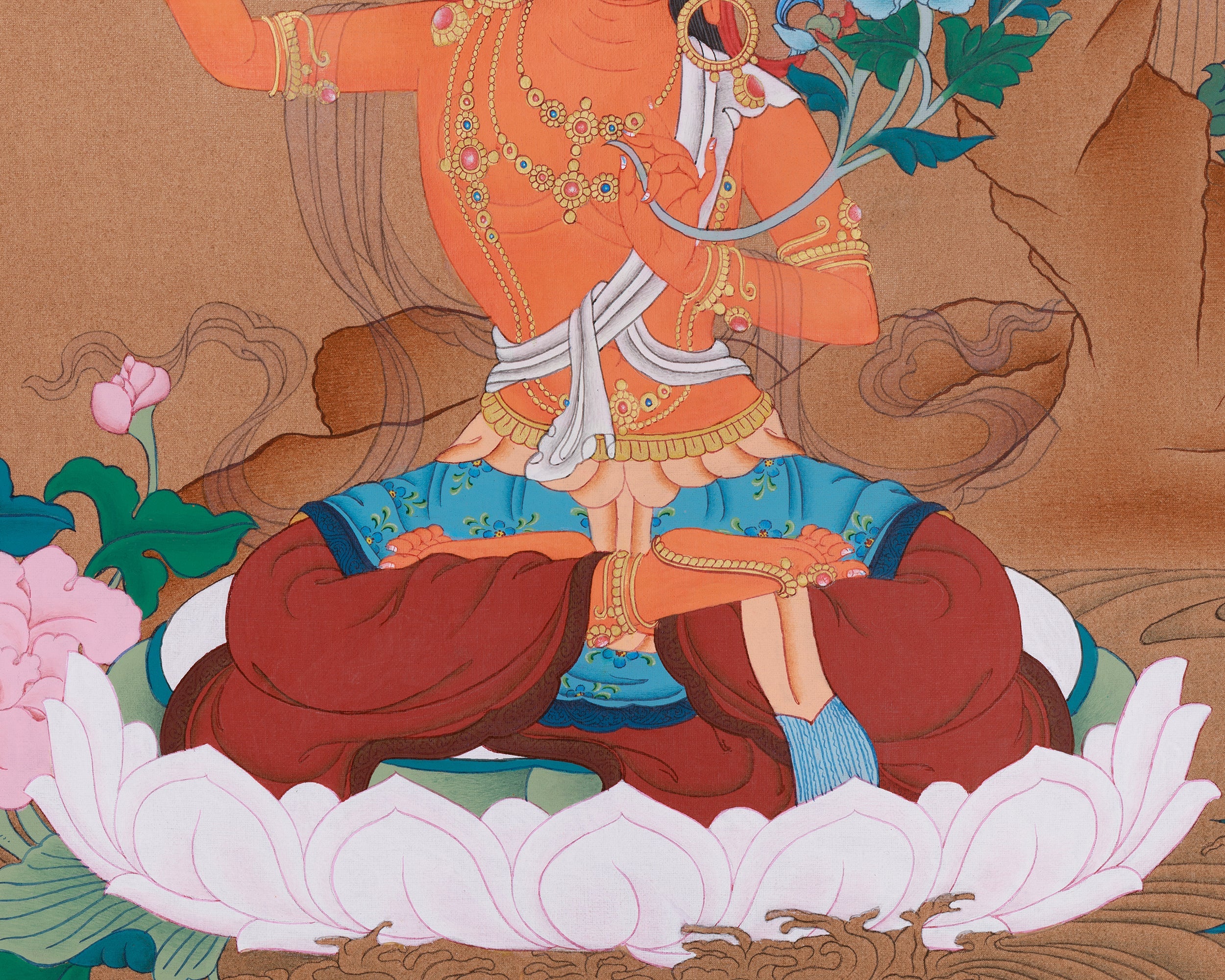 Manjushri Spiritual Thangka | The Divine Symbol of Wisdom and Enlightenment