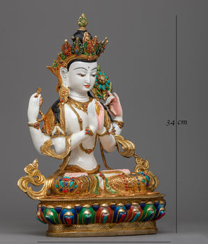 white-chenrezig-statue