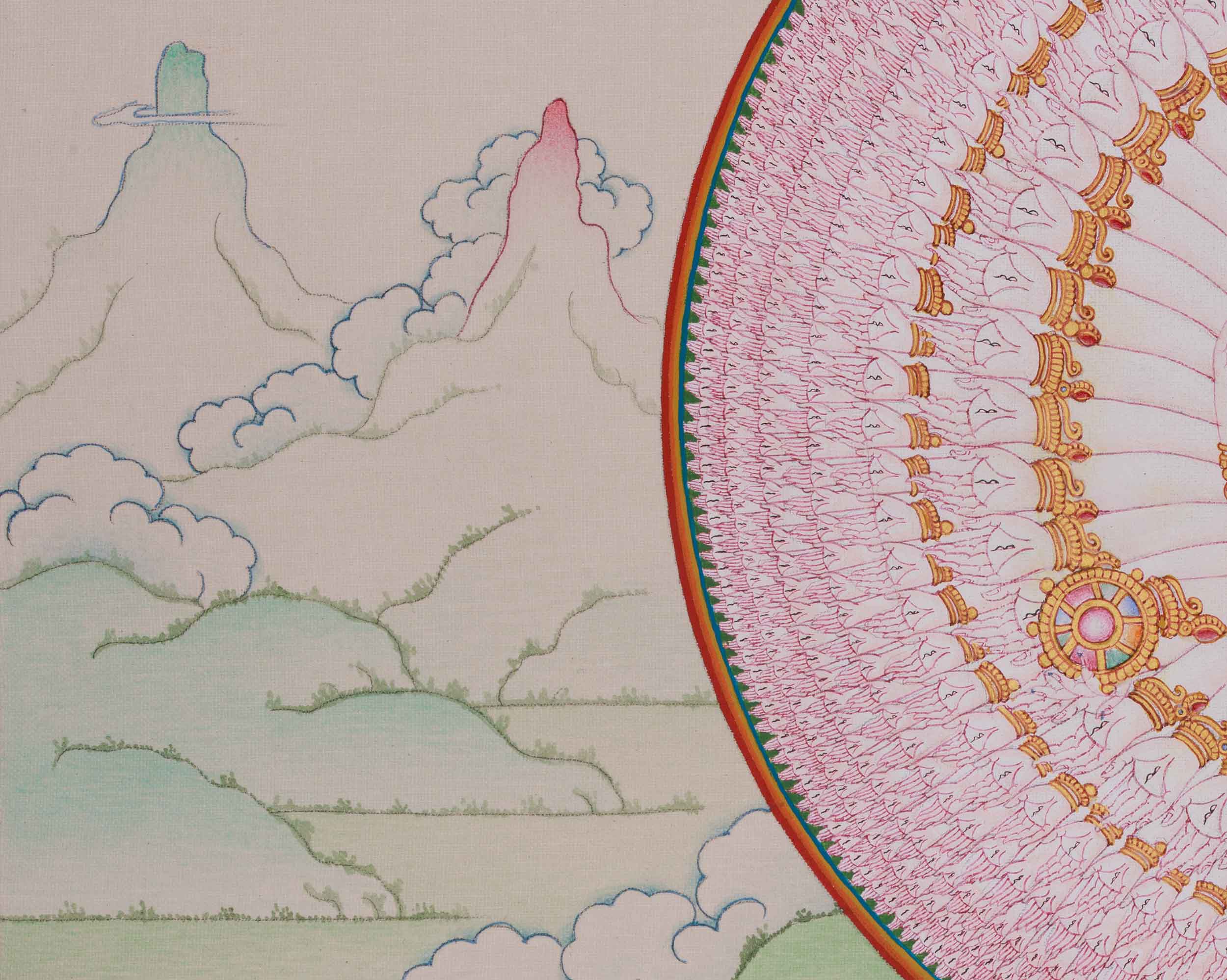 Himalayan Deity 1000 Armed Chenrezig Thangka | Bodhisattva of Compassion