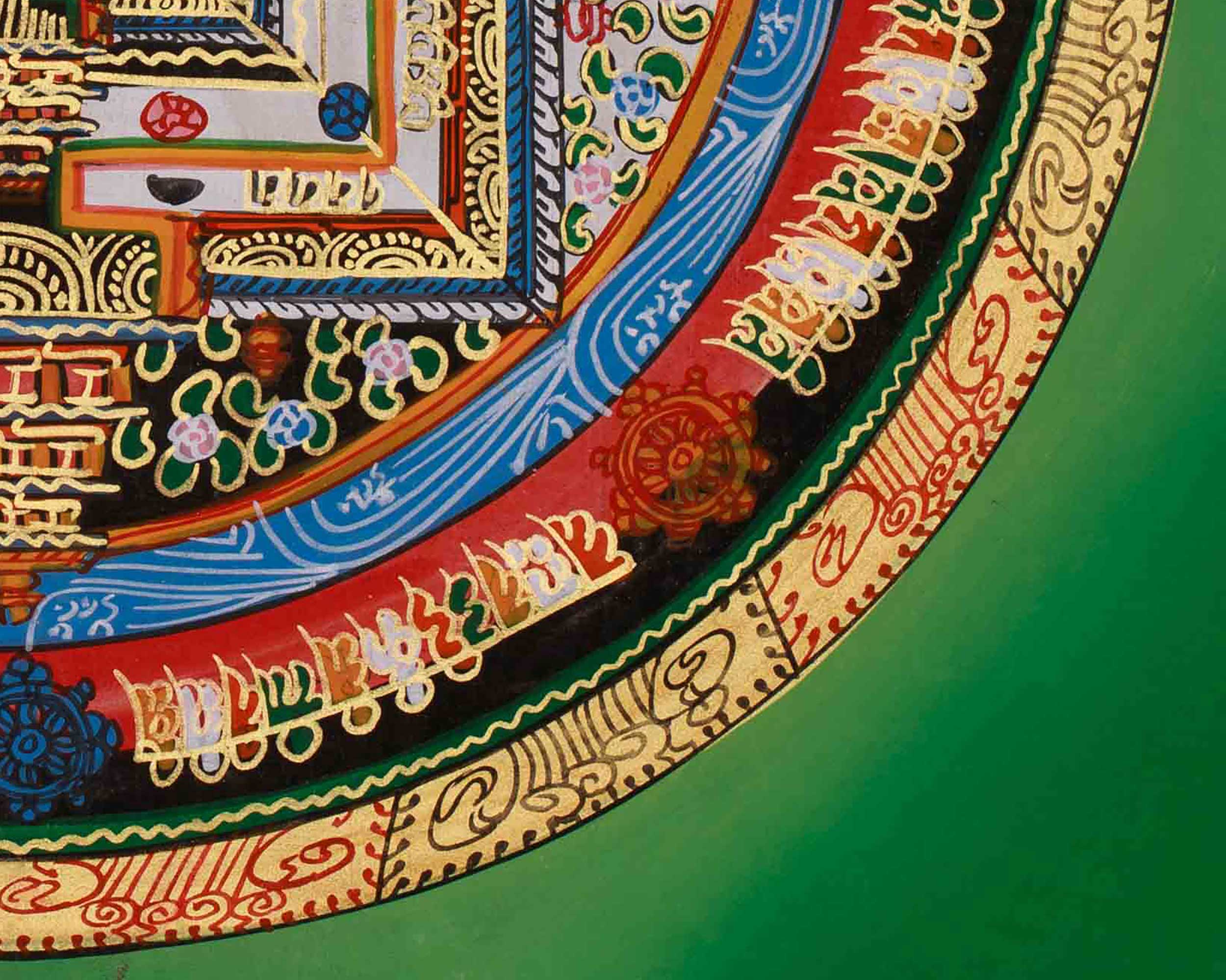 Hand-Painted Meditation Kalachakra Mandala | Wisdom, Balance, and Inner Awakening