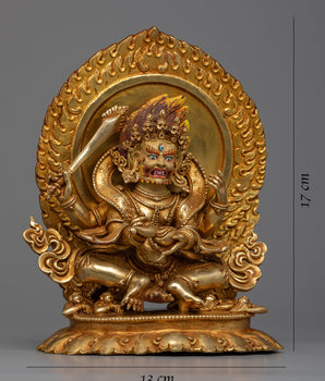 Harness Power with Our 4 Armed Mahakala Sadhana Statue | Himalayan Artwork