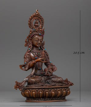 Vajrasattva Purity Deity in Oxidized Statue | Handcrafted Symbol of Purity