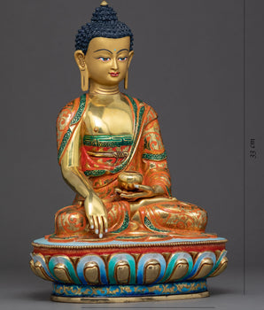 Shakyamuni Buddha Tibetan Statue | Traditional Himalayan Art Nepal