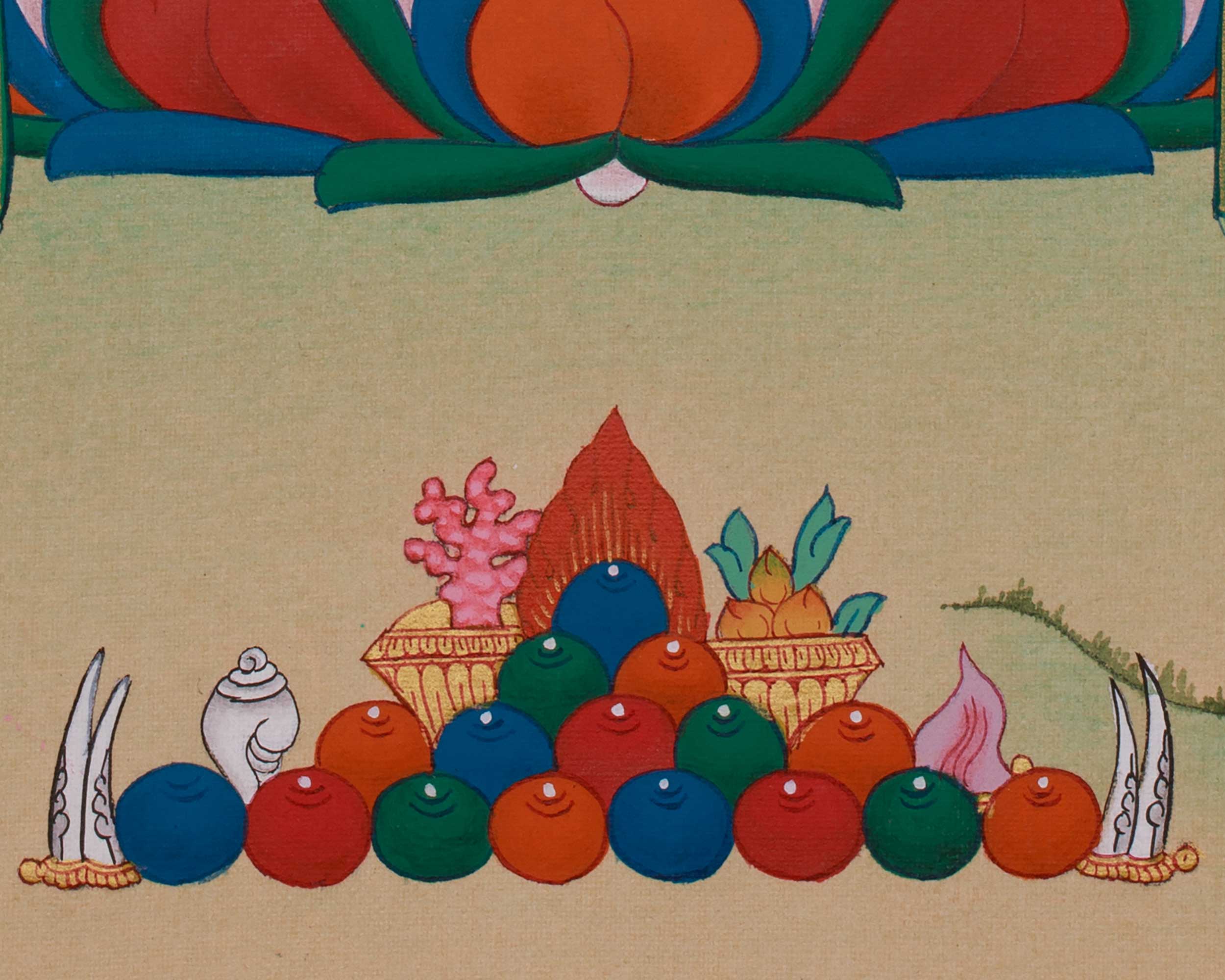 Divine White Tara Goddess of Compassion | A Sacred Thangka of Healing and Protection