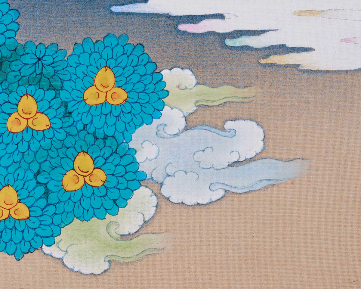 Four Harmonious Friends Thangka | Tibetan Art of Cooperation and Harmony