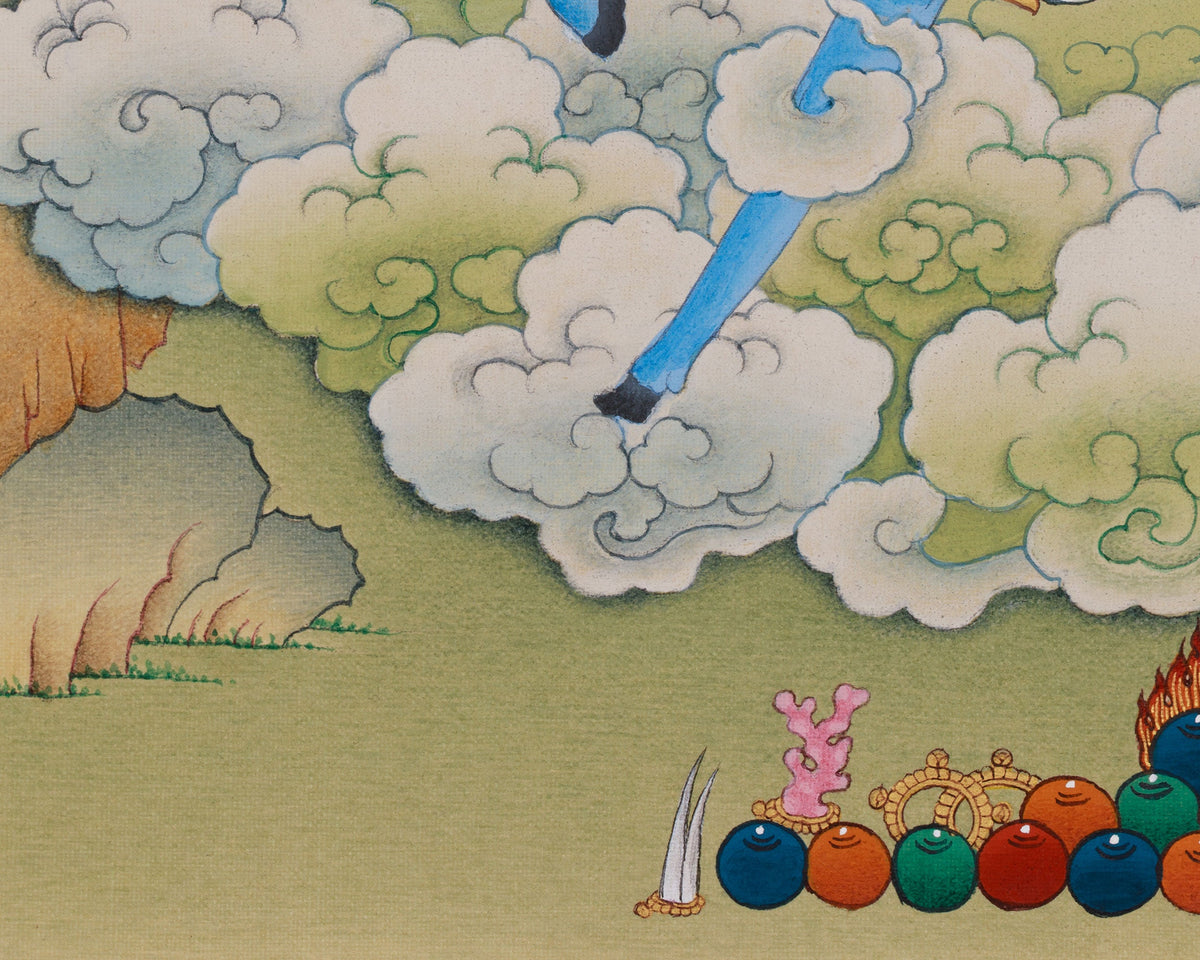 Achi Choki Drolma with Jigten Sumgon Thangka | Wisdom and Compassion Deity