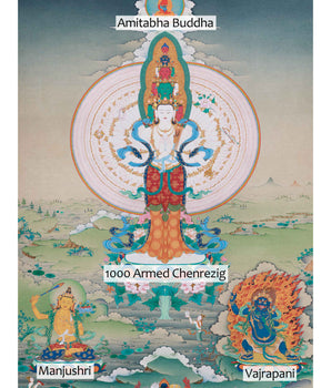Divine 1000 Armed Avalokiteshvara Art | The Embodiment of Infinite Compassion and Enlightenment