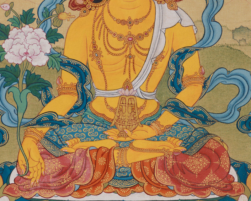 Kṣitigarbha Bodhisattva Thangka | Compassionate Guardian of Souls