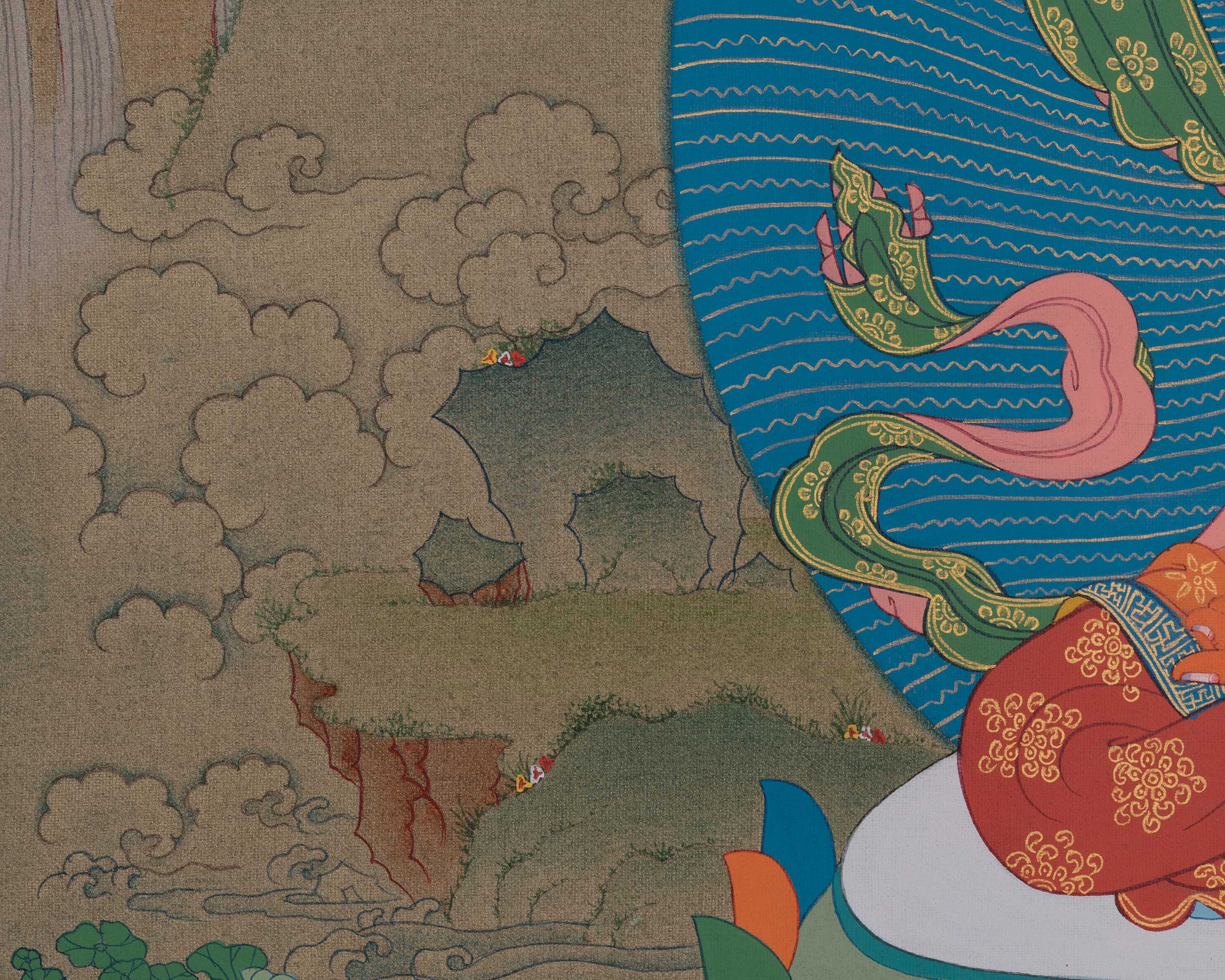 Manjushri Sword of Wisdom Thangka | Protector Deity