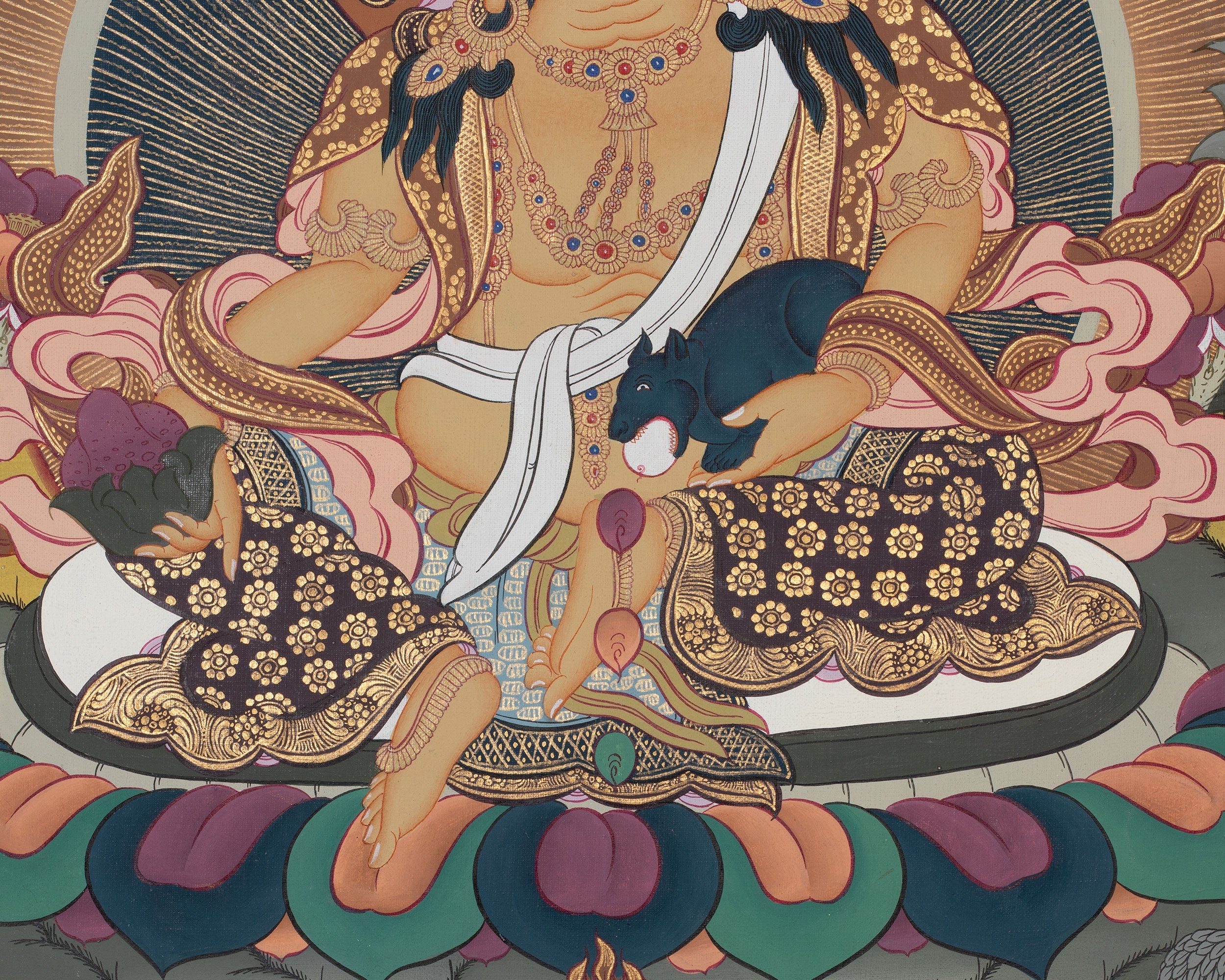 Wealth Deity Artwork | Dzambhala, The Guardian of Abundance & Prosperity