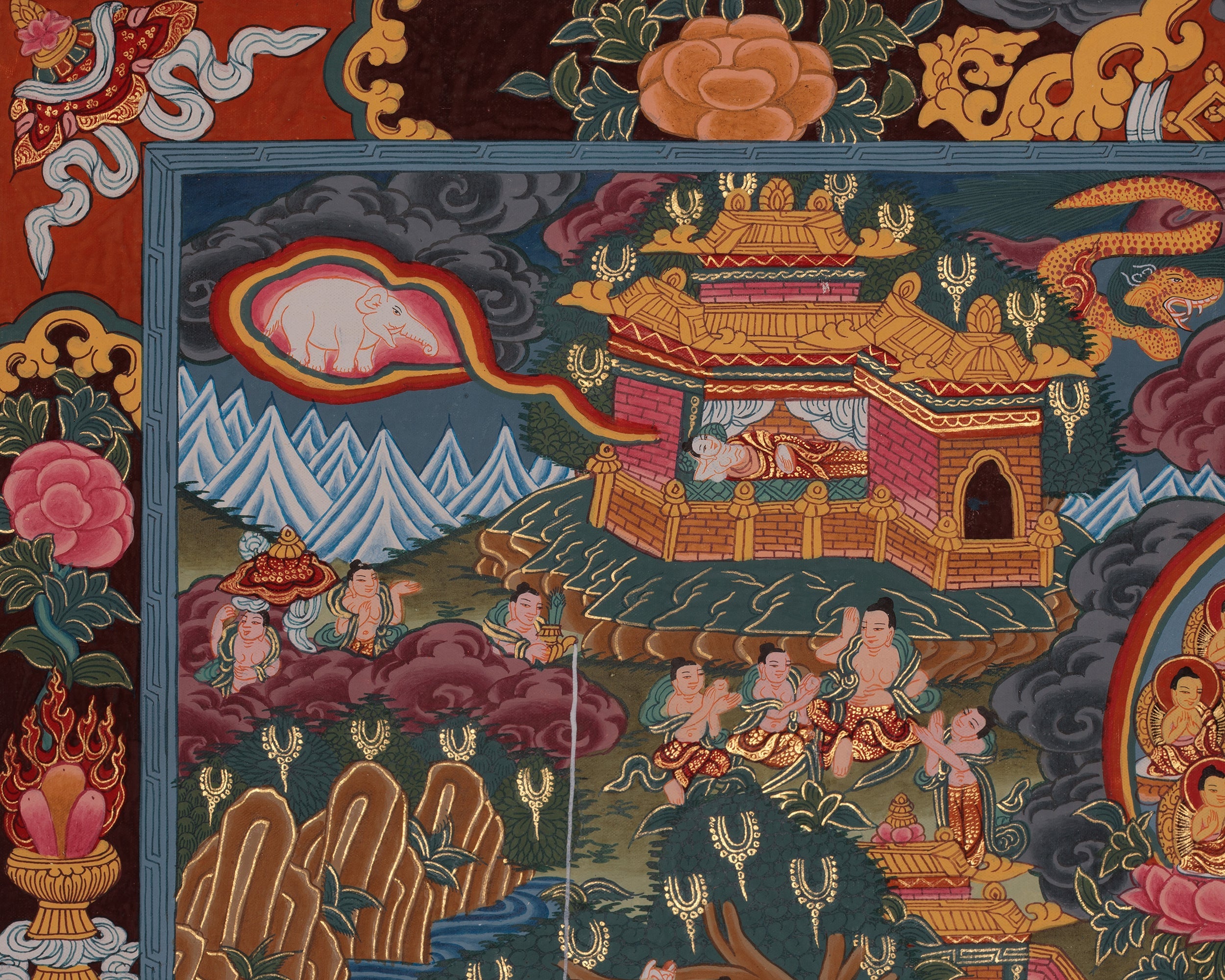 Sacred Buddha Life Story Artwork | Traditional Journey of Shakyamuni Buddha’s Enlightenment