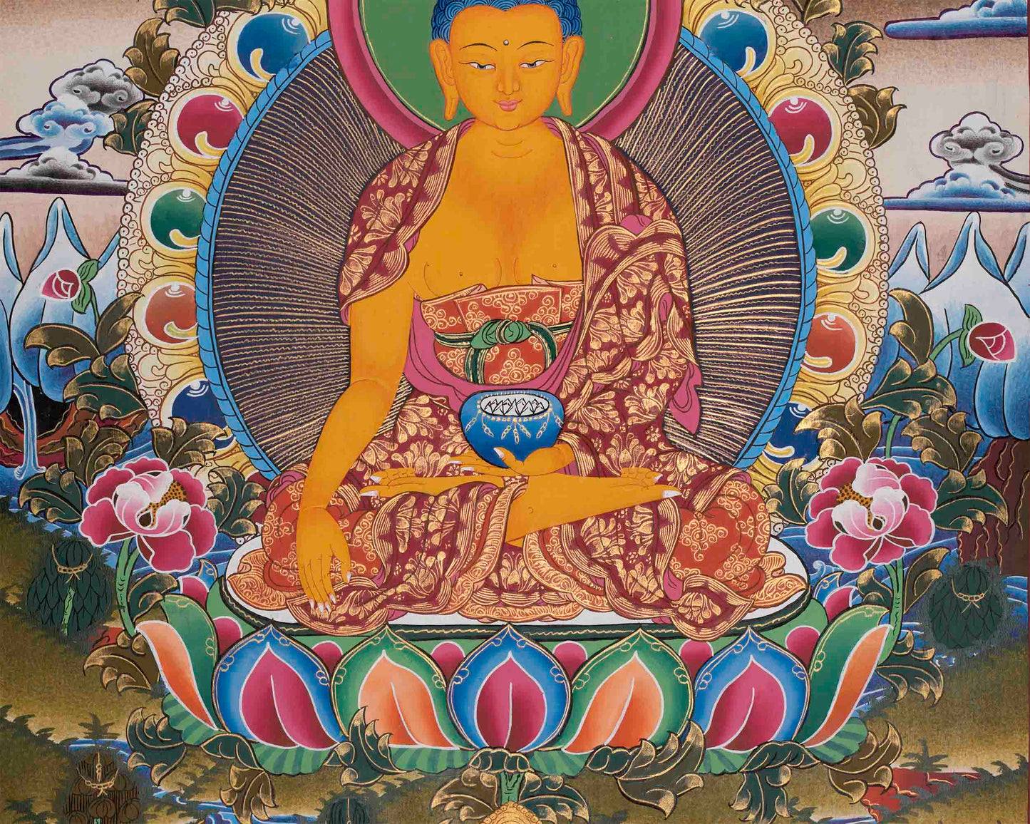 Gautama Shakyamuni Buddha Thangka | Tibetan Buddhism Painting