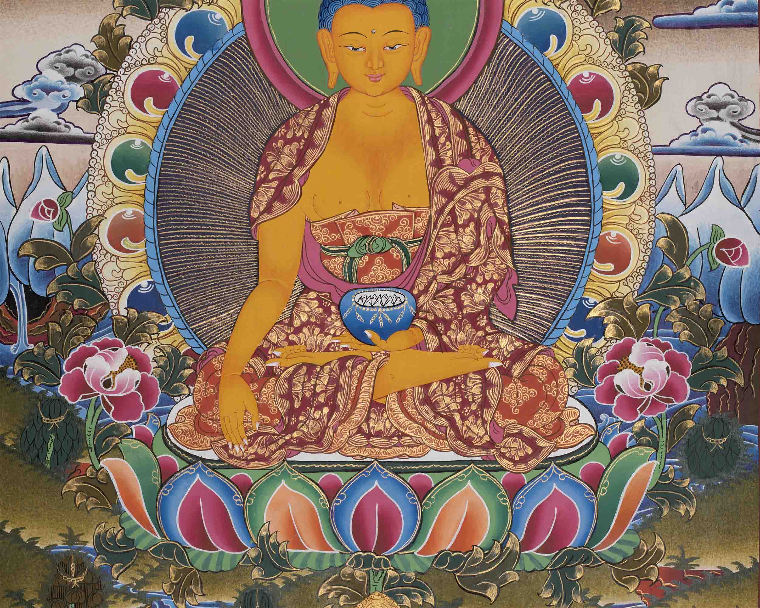 Gautama Shakyamuni Buddha Thangka | Tibetan Buddhism Painting