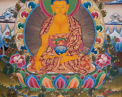 Gautama Shakyamuni Buddha Thangka | Tibetan Buddhism Painting